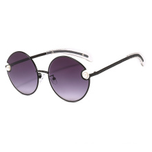 Women Luxury Brand Designer Pearl Ladies Rimless Frame Sunglasses